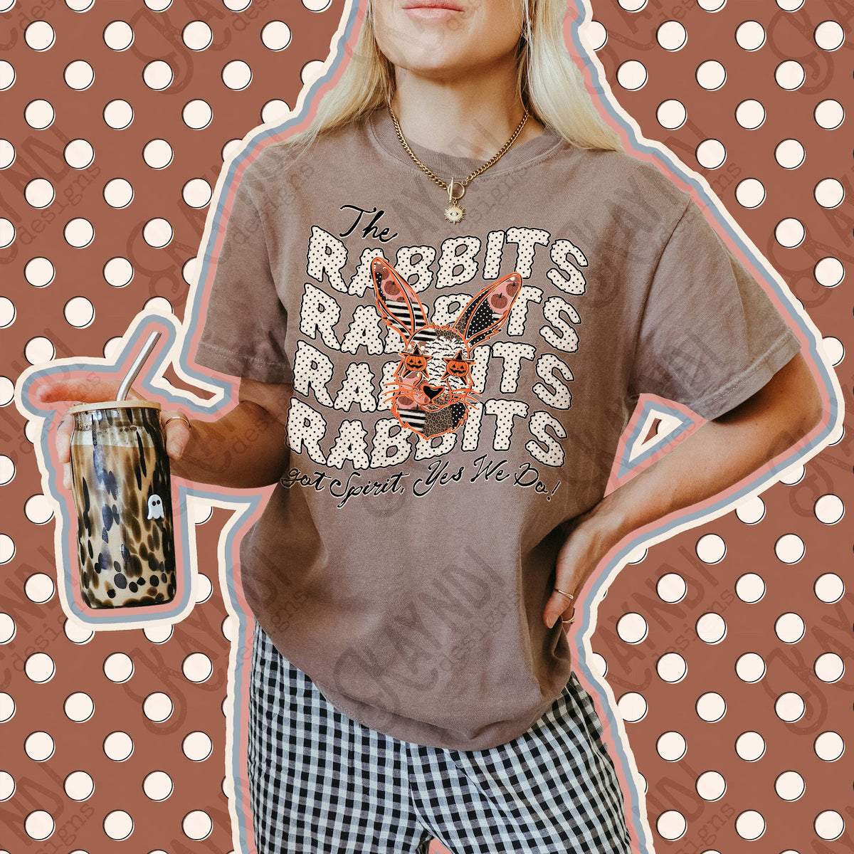 Patchwork Pumpkin Spirit Rabbits Top