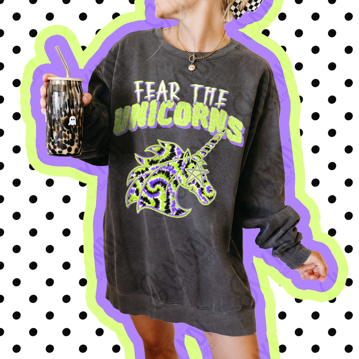 Fear the Unicorns Top apparel mockup