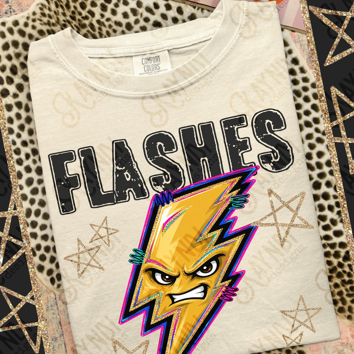 Grunge Varsity Flashes 3 Top
