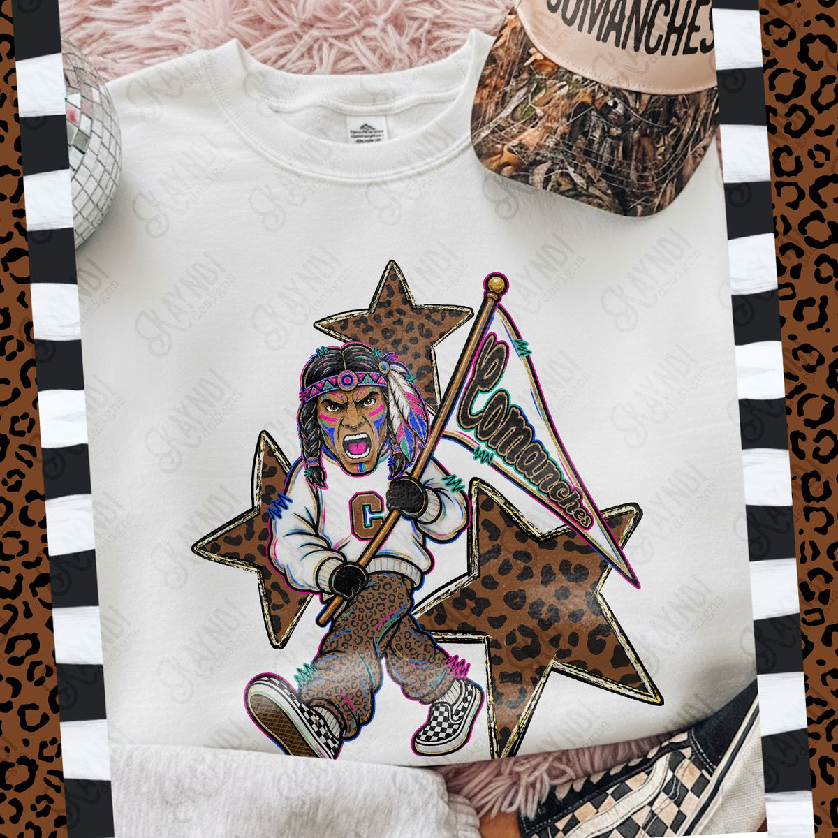 Leopard Sweats Comanches 2 Top