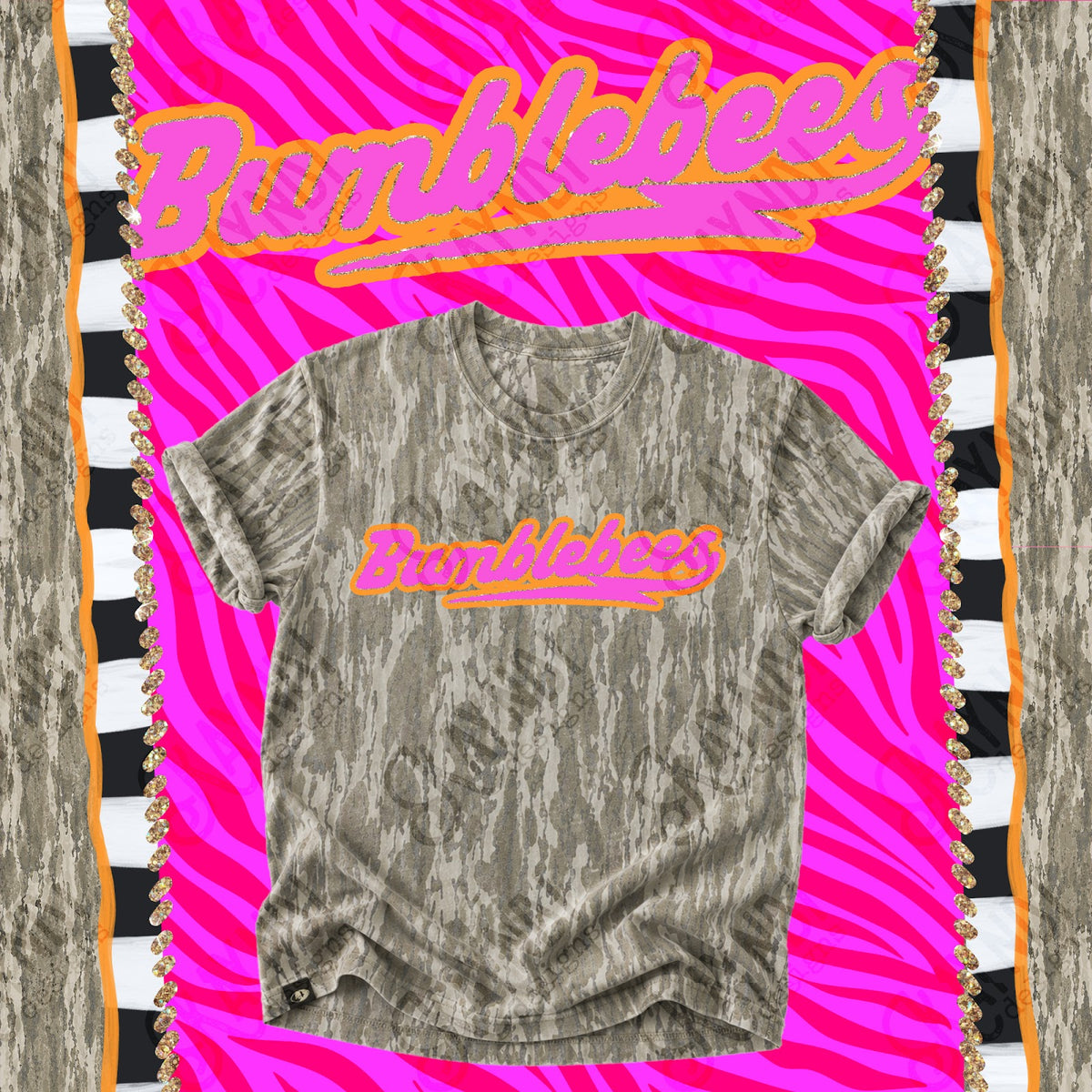 Prism Script Bumblebees Top