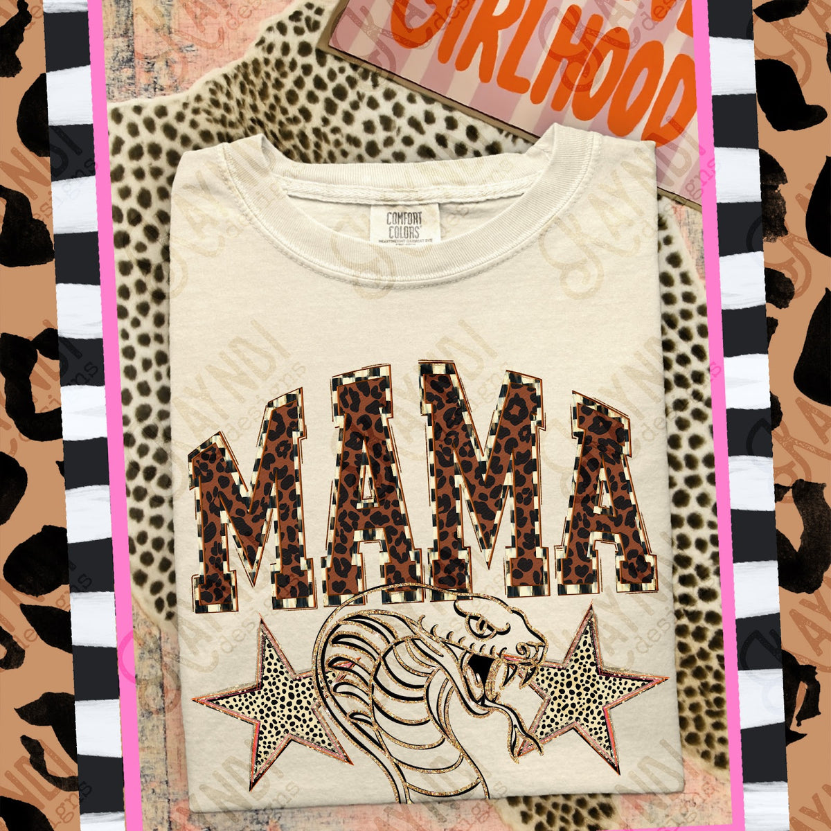 MAMA Pythons Top design mockup