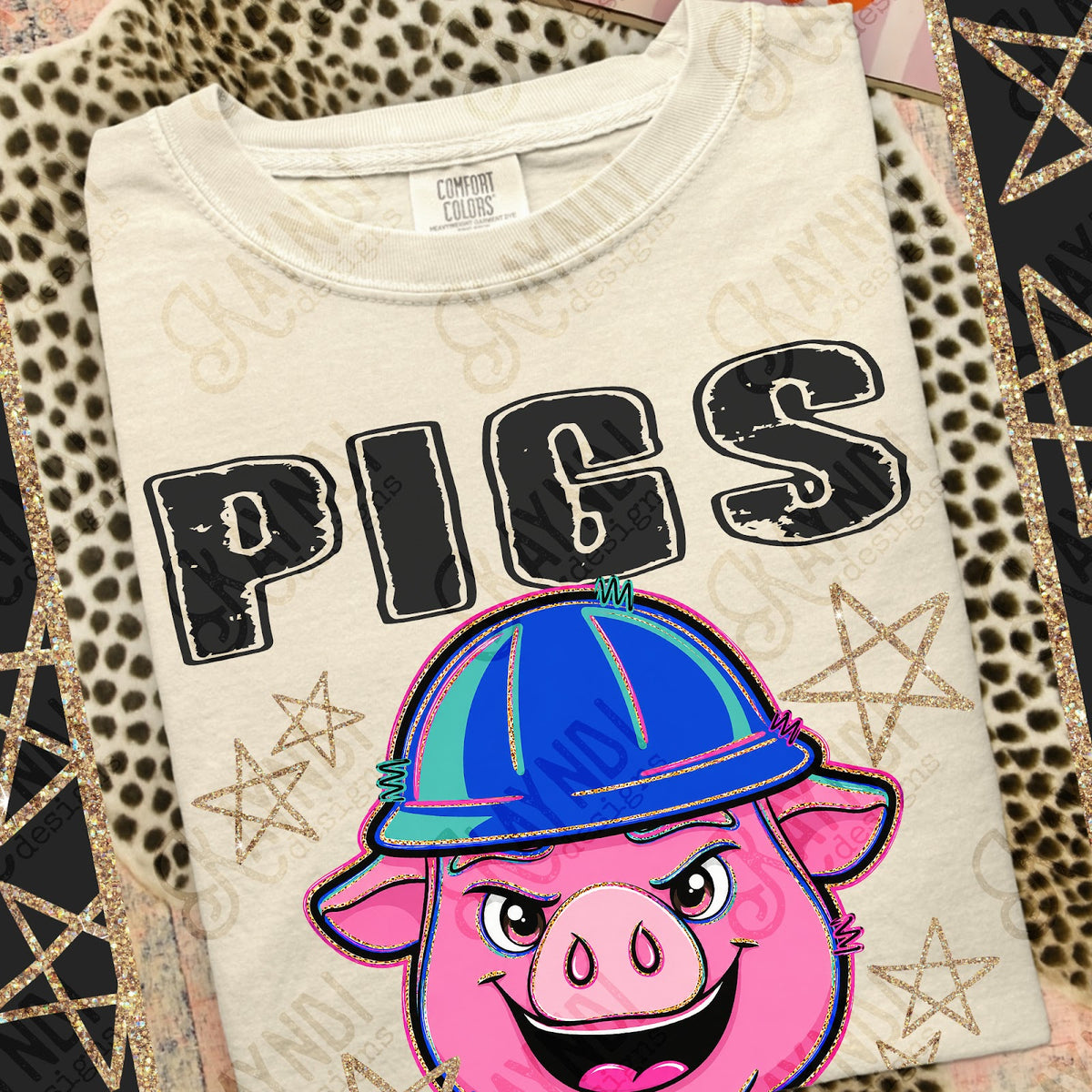 Grunge Varsity Pigs Top