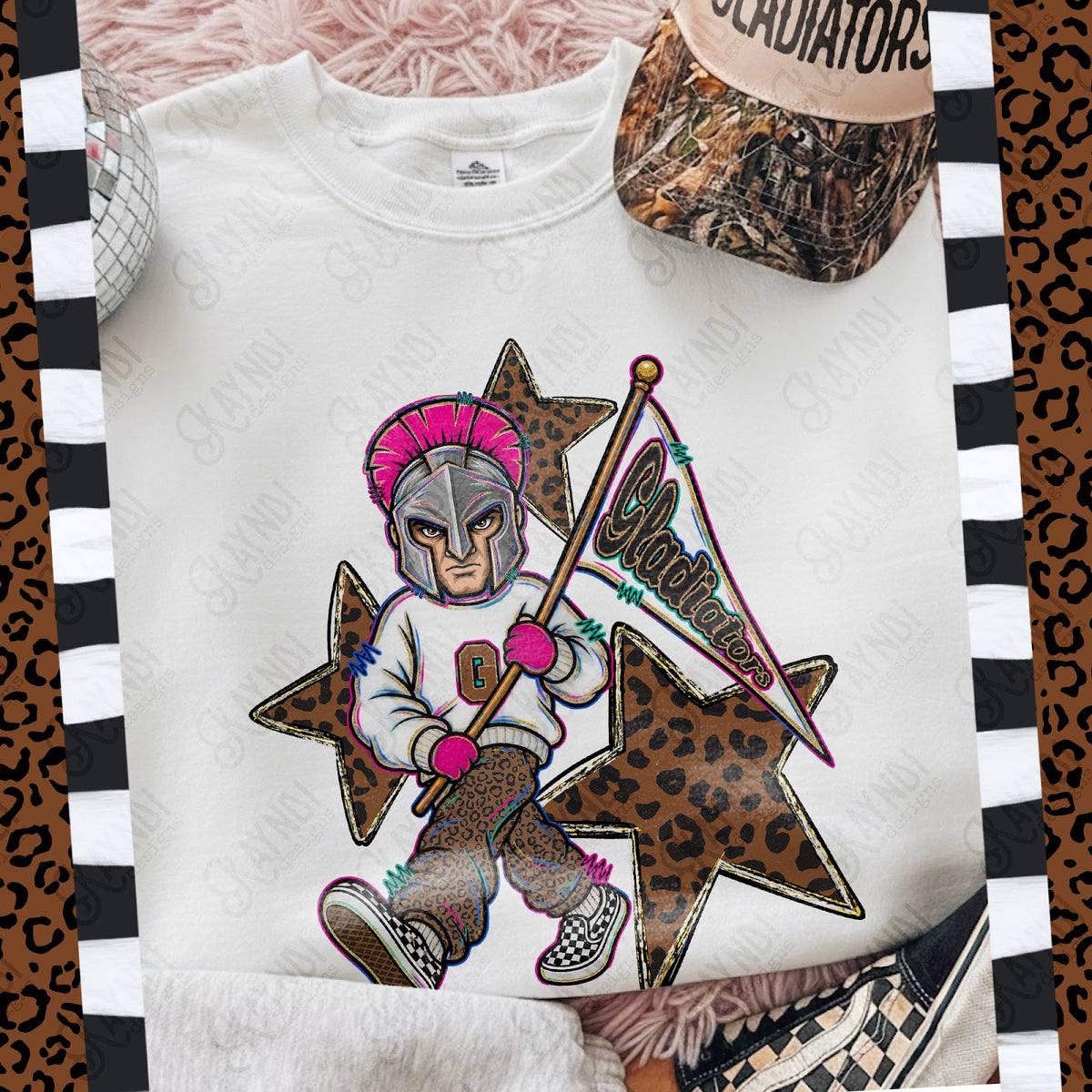 Leopard Sweats Gladiators Top