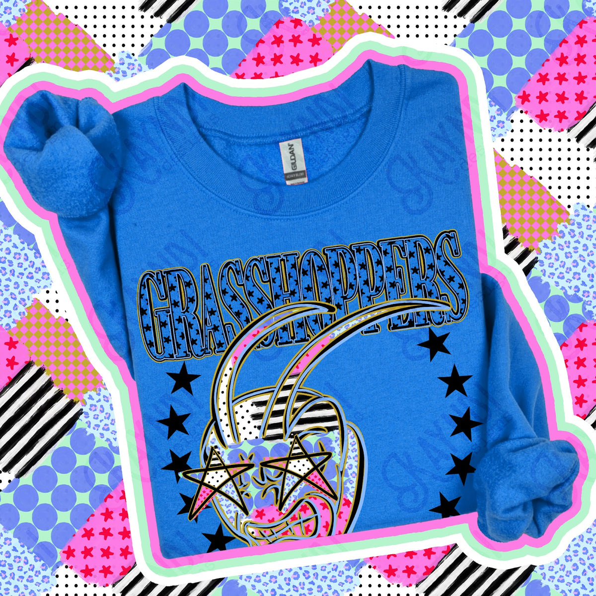 Patchwork Varisty Stars Grasshoppers Top