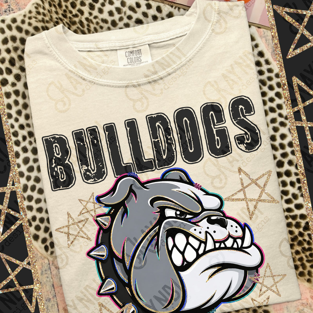 Grunge Varsity Bulldogs 2 Top