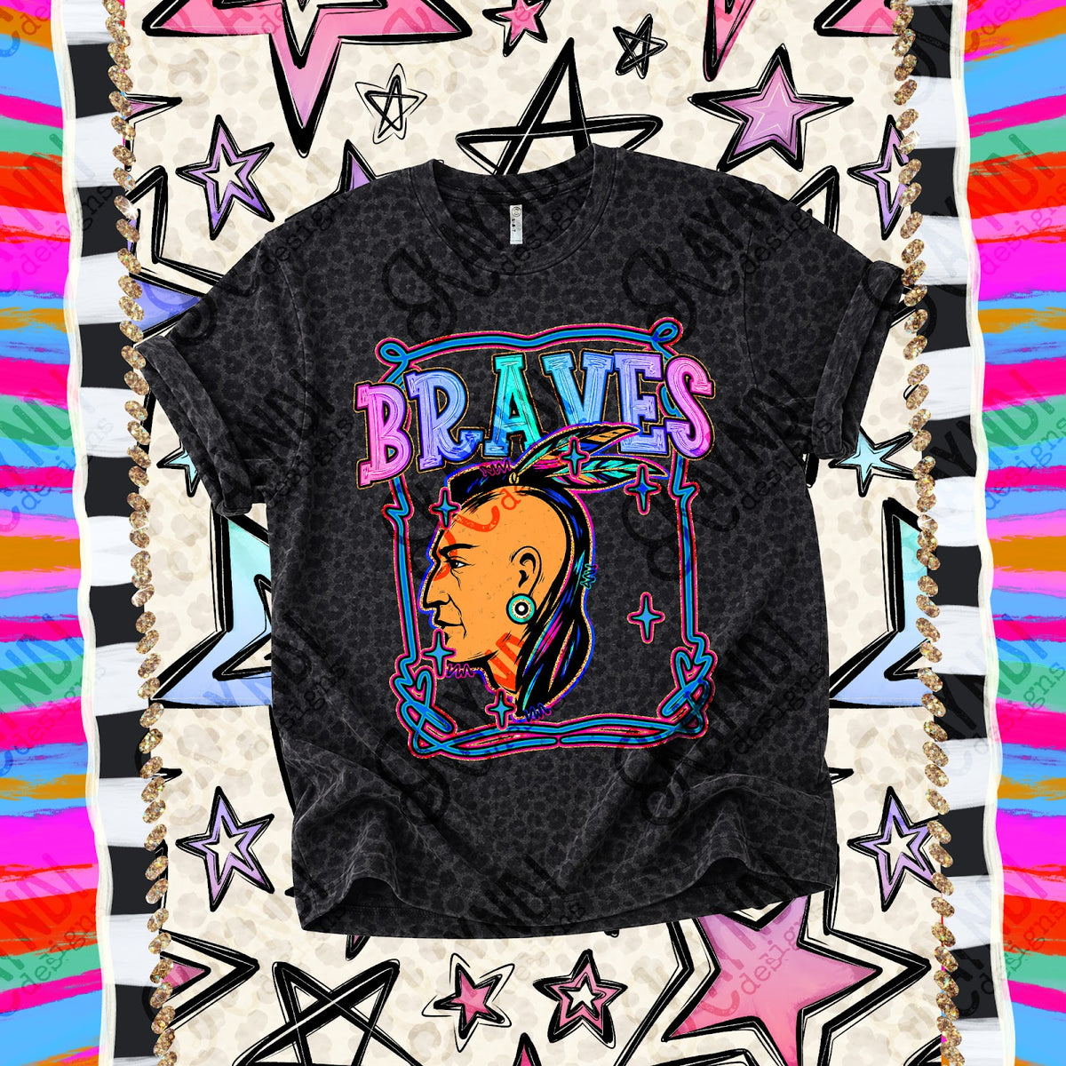 Retro Pop Braves Top