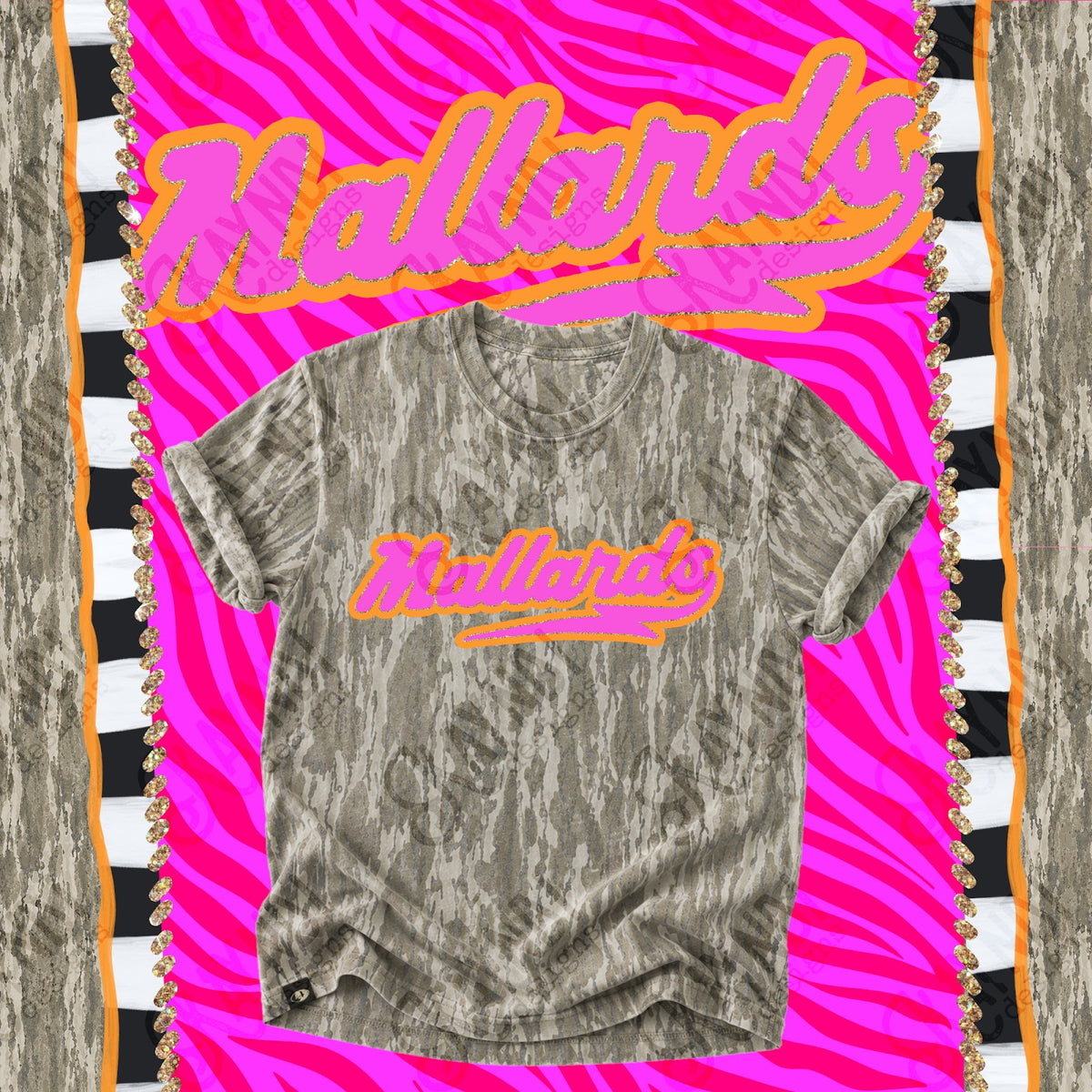 Prism Script Mallards Top