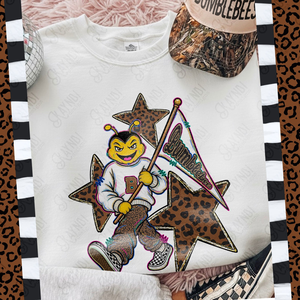 Leopard Sweats Bumblebees 2 Top