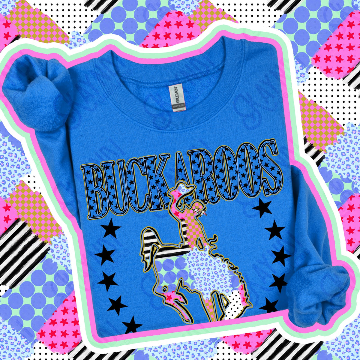 Patchwork Varisty Stars Buckaroos Top
