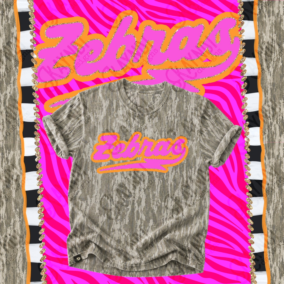 Prism Script Zebras Top