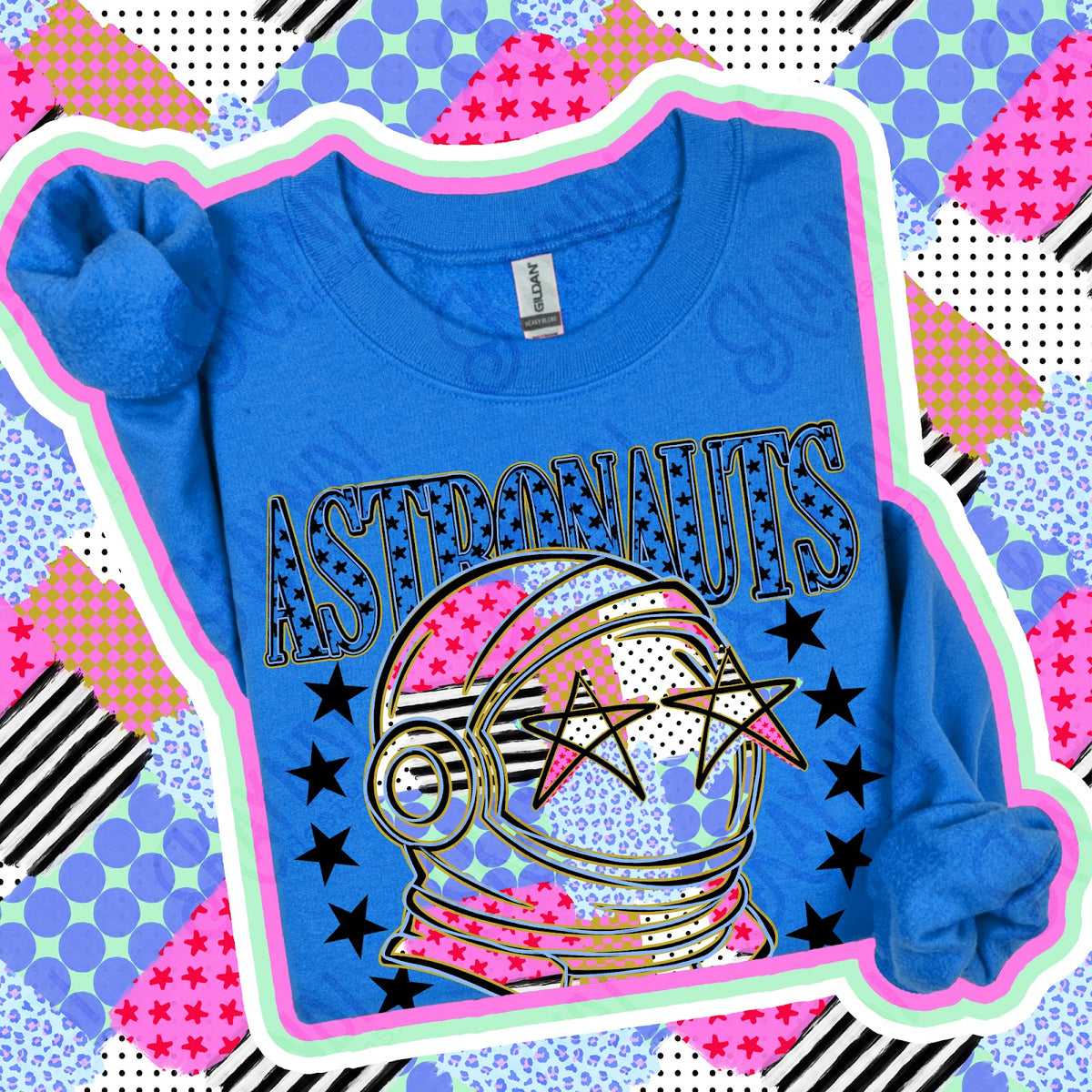 Patchwork Varisty Stars Astronauts Top