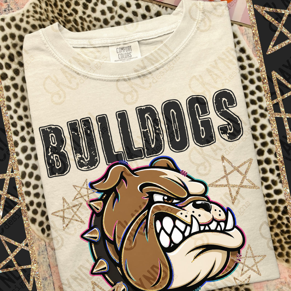 Grunge Varsity Bulldogs Top