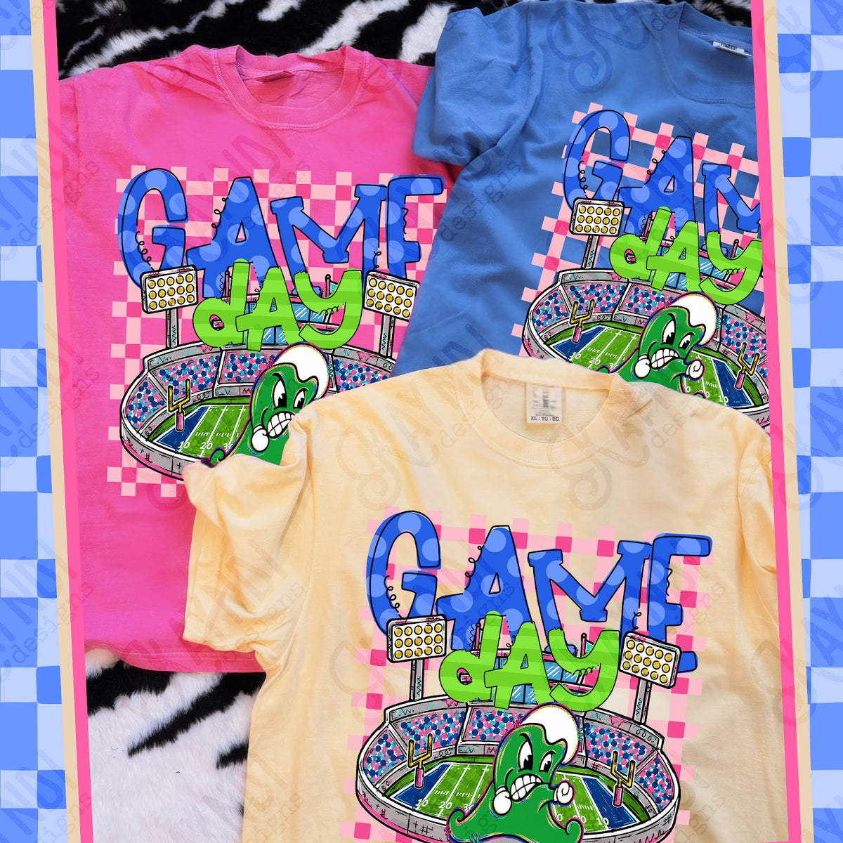 Game Day Stadium Green Waves Top
