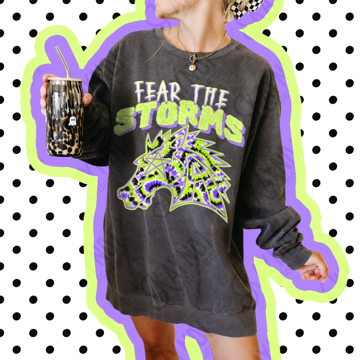Fear the Storms Top apparel mockup
