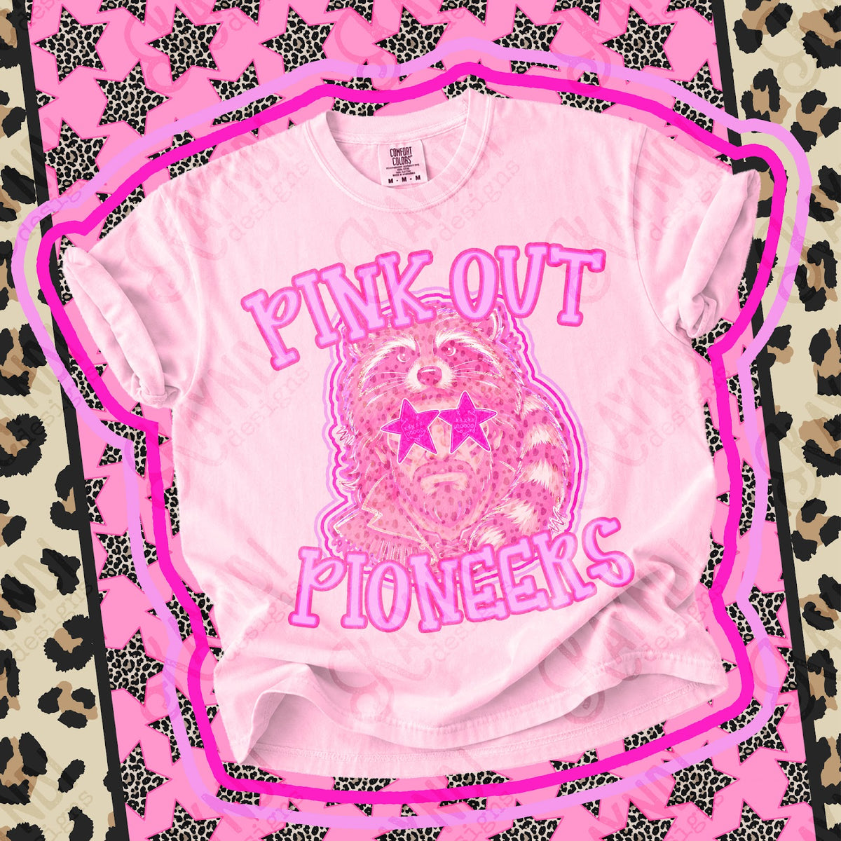 Pink Out Pioneers 2 Top design mockup