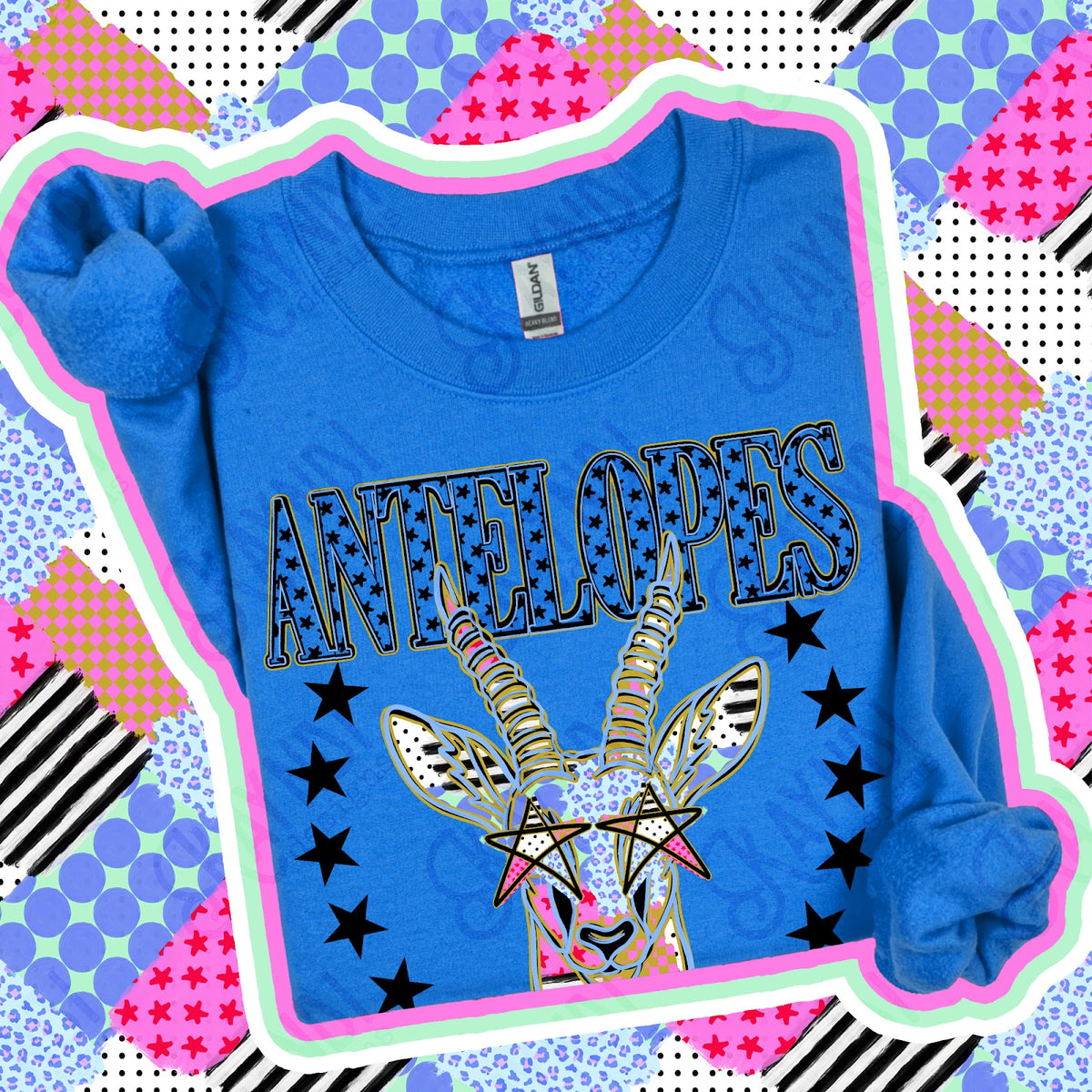 Patchwork Varisty Stars Antelopes Top