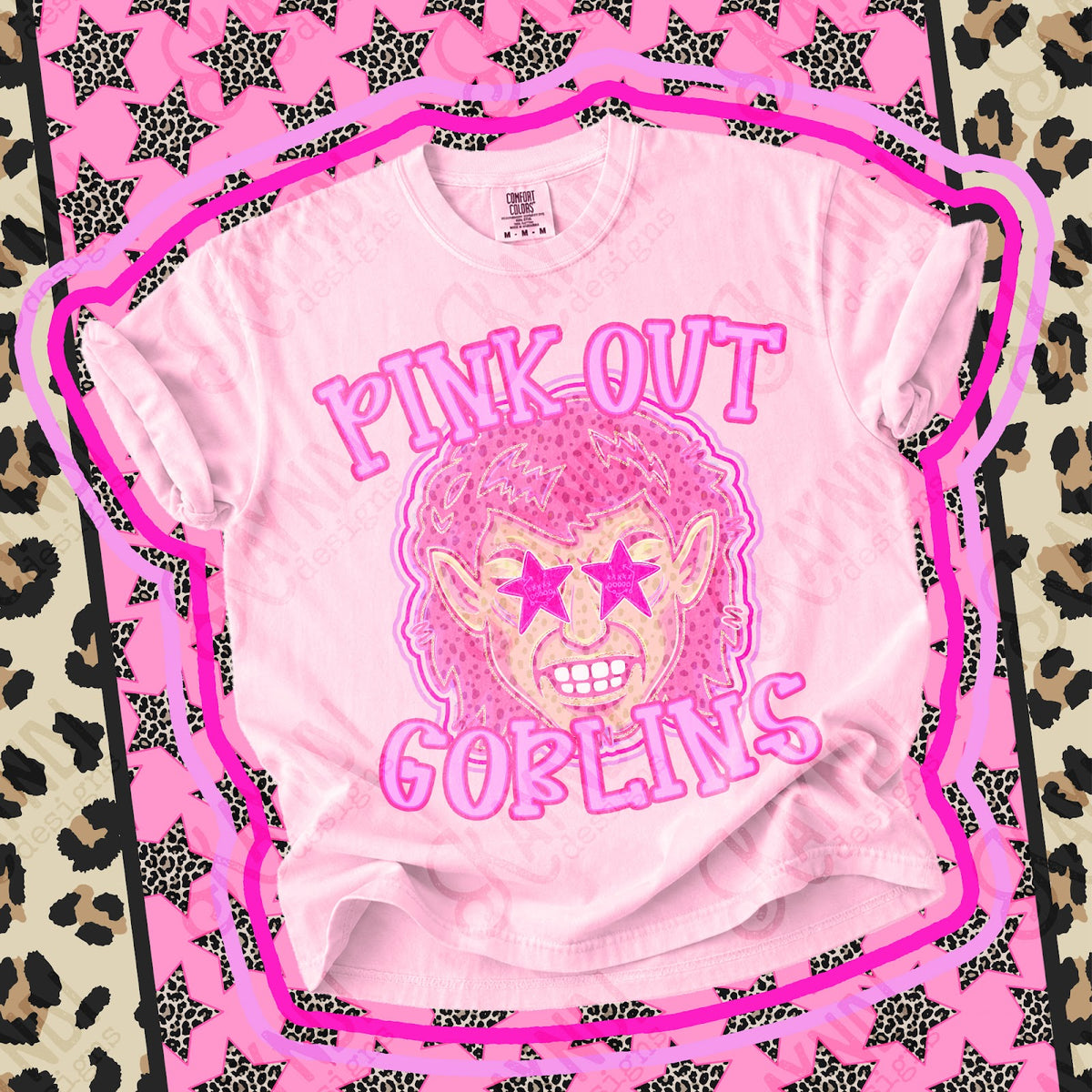 Pink Out Goblins Top design mockup