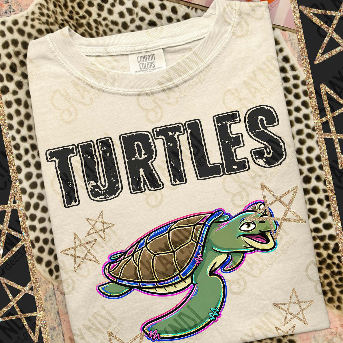 Grunge Varsity Turtles Top