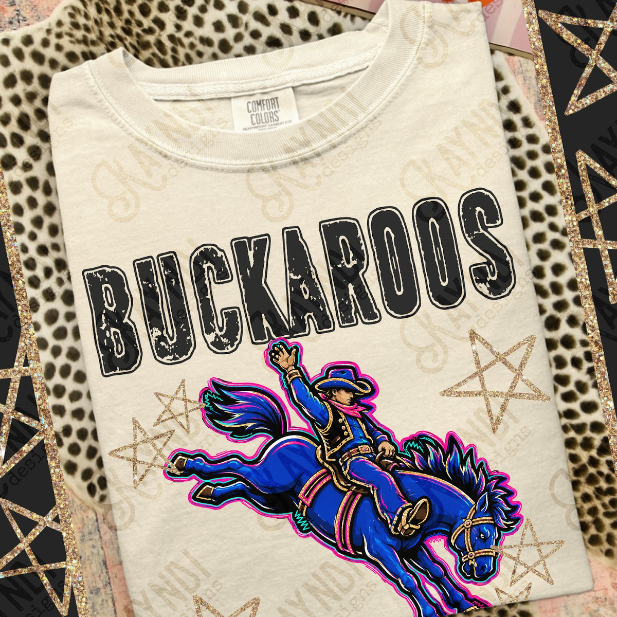 Grunge Varsity Buckaroos 3 Top