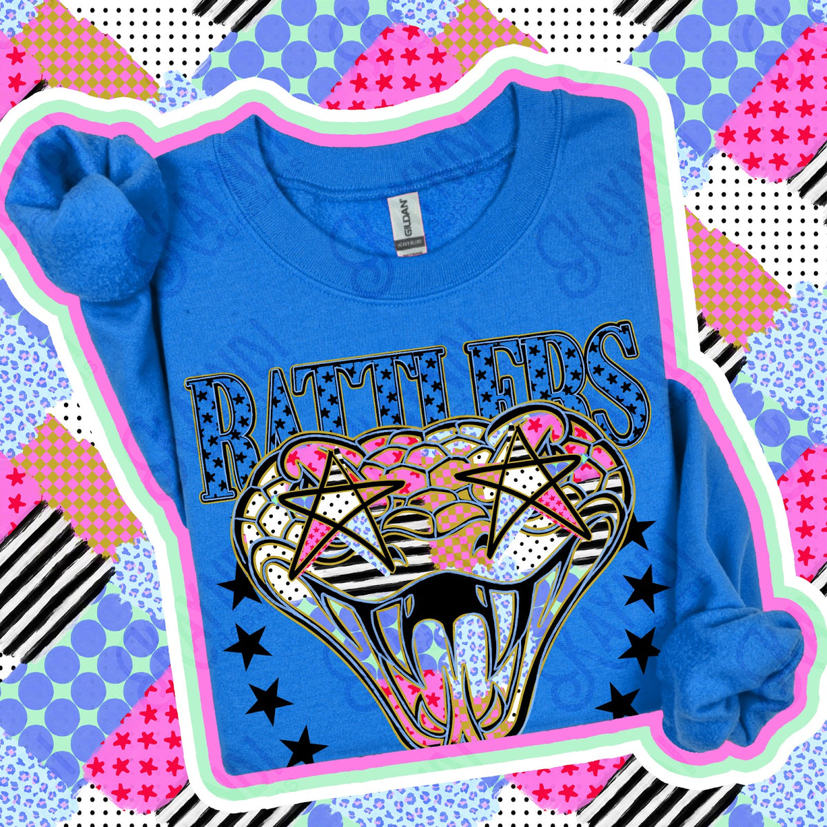 Patchwork Varisty Stars Rattlers Top