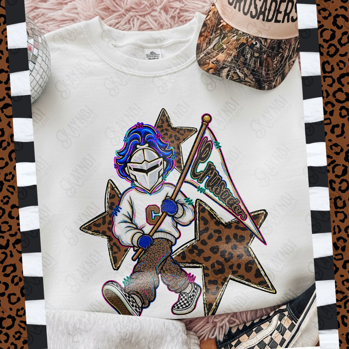 Leopard Sweats Crusaders Top