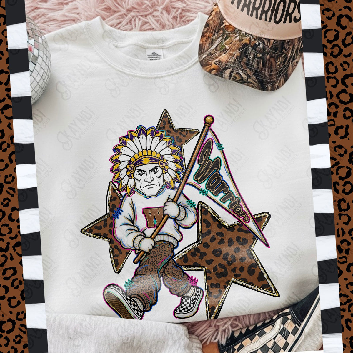 Leopard Sweats Warriors Top