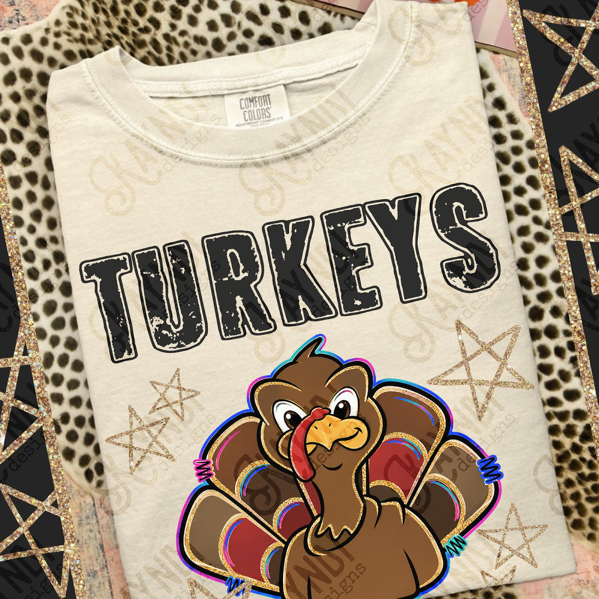 Grunge Varsity Turkeys Top