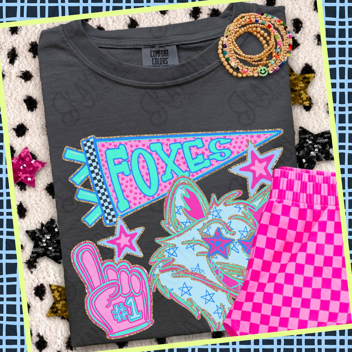 Doodle Star Mascots Foxes Top