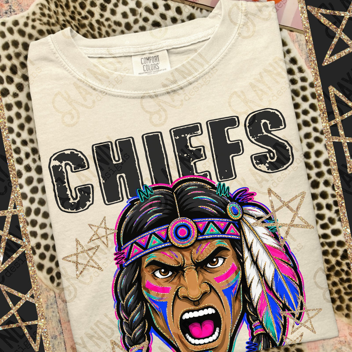 Grunge Varsity Chiefs 2 Top