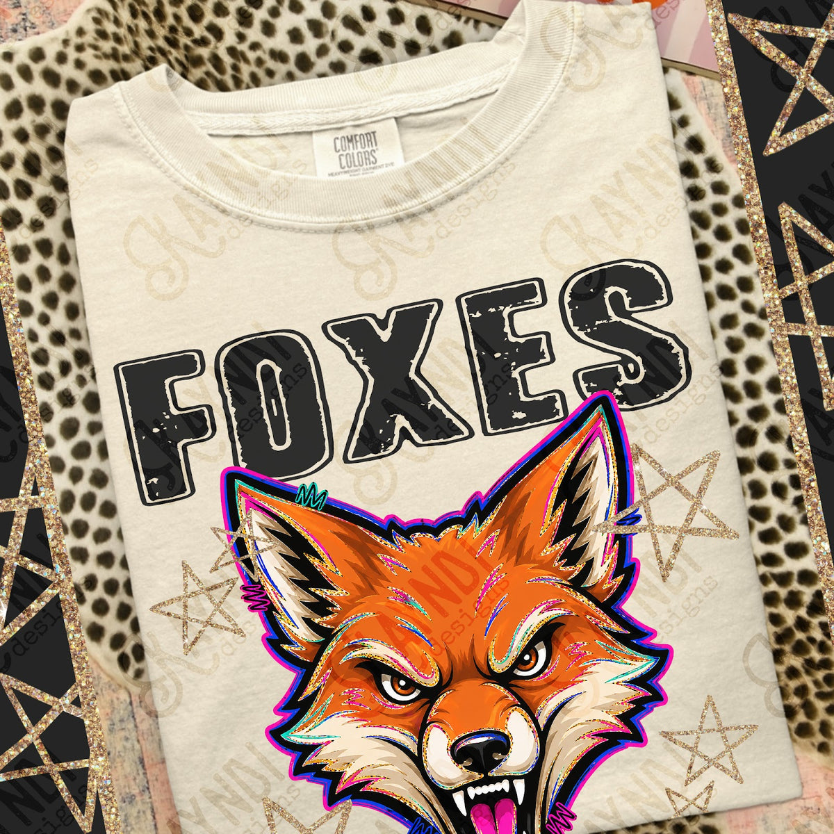 Grunge Varsity Foxes Top