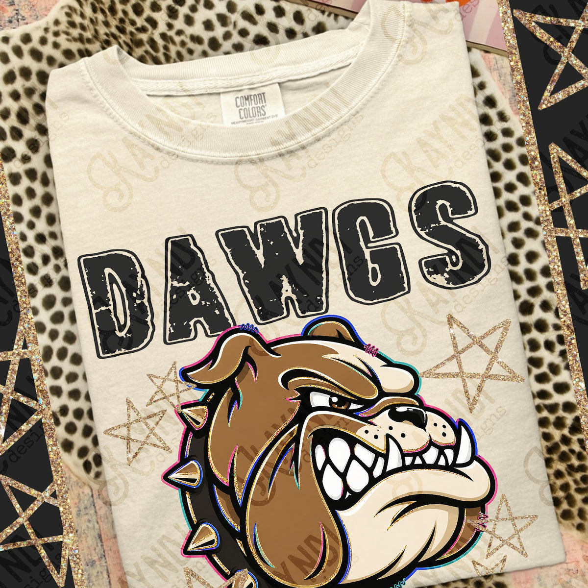 Grunge Varsity Dawgs Top
