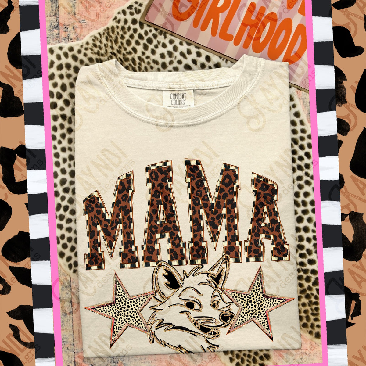 MAMA Foxes 3 Top design mockup