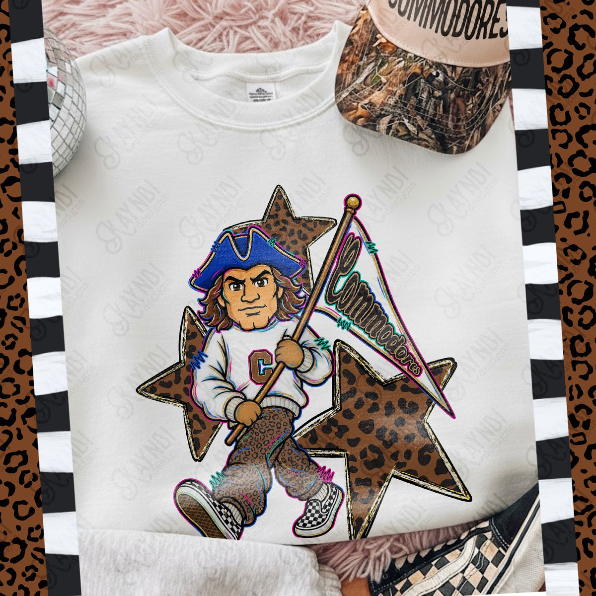 Leopard Sweats Commodores Top