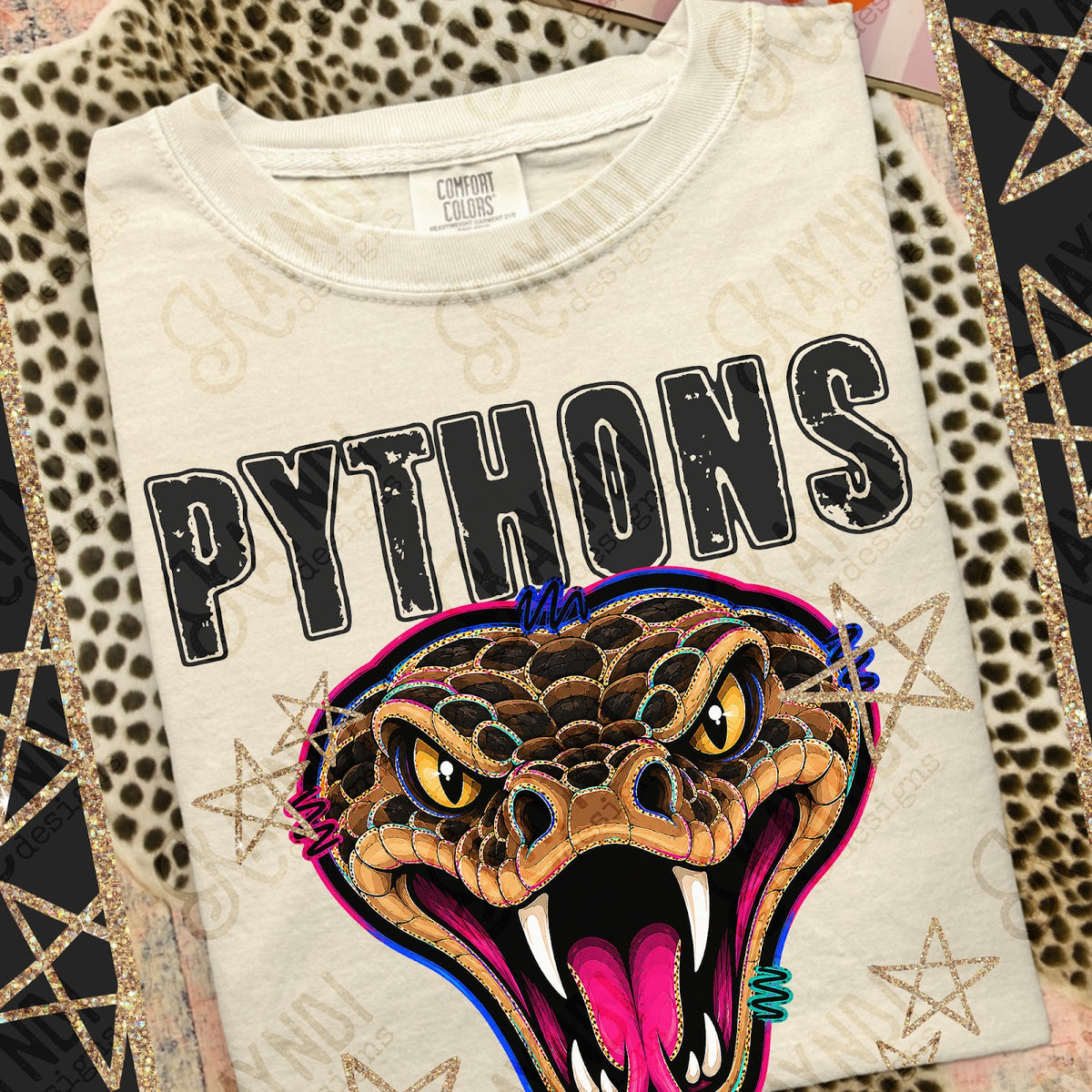 Grunge Varsity Pythons Top