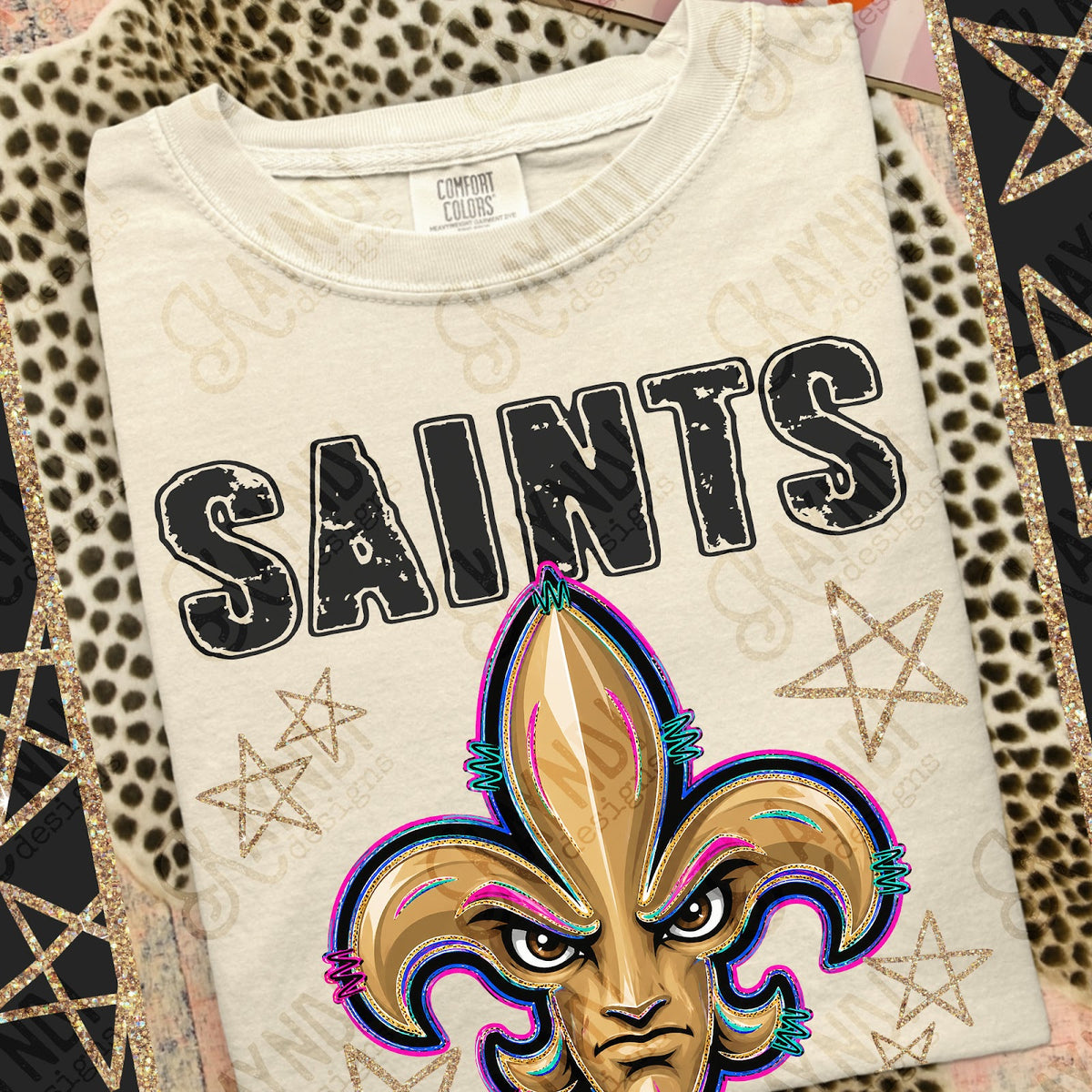 Grunge Varsity Saints Top