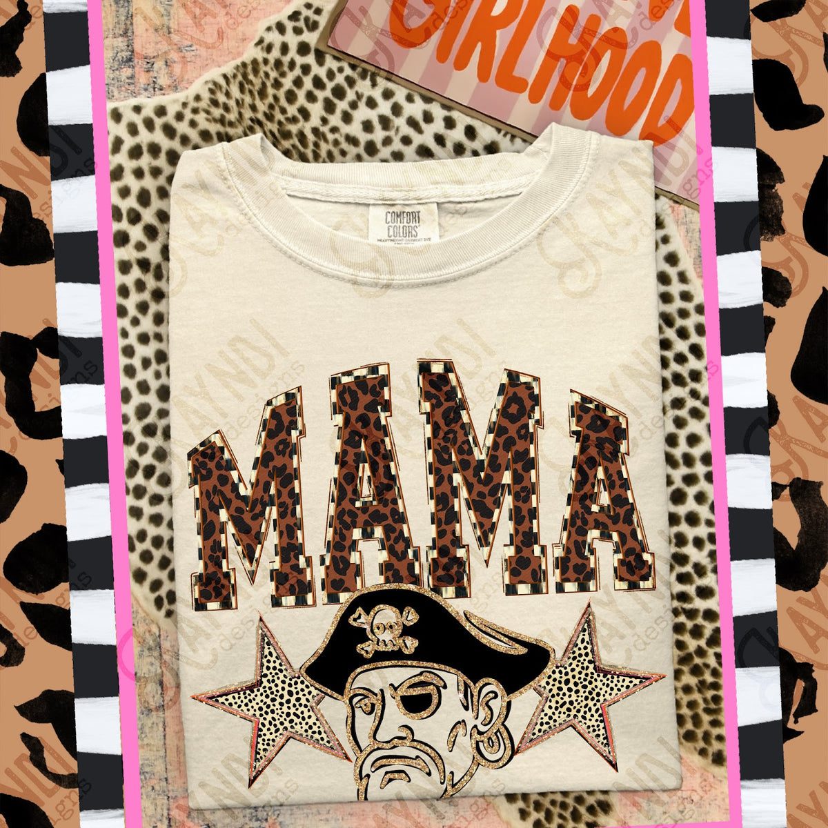 MAMA Pirates Top design mockup
