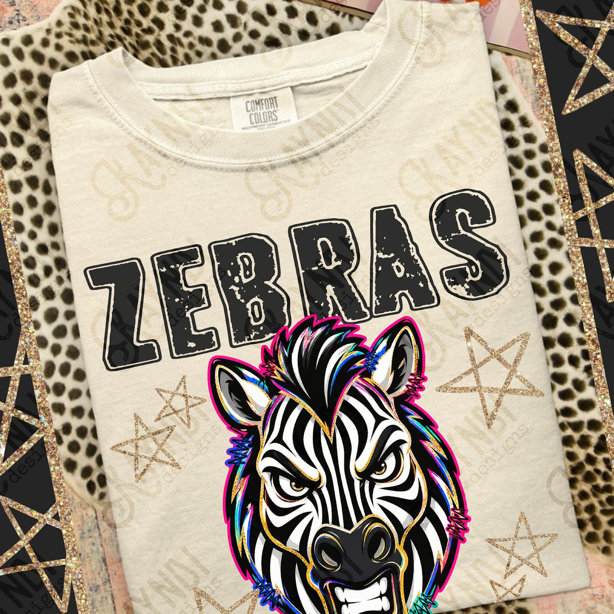 Grunge Varsity Zebras Top
