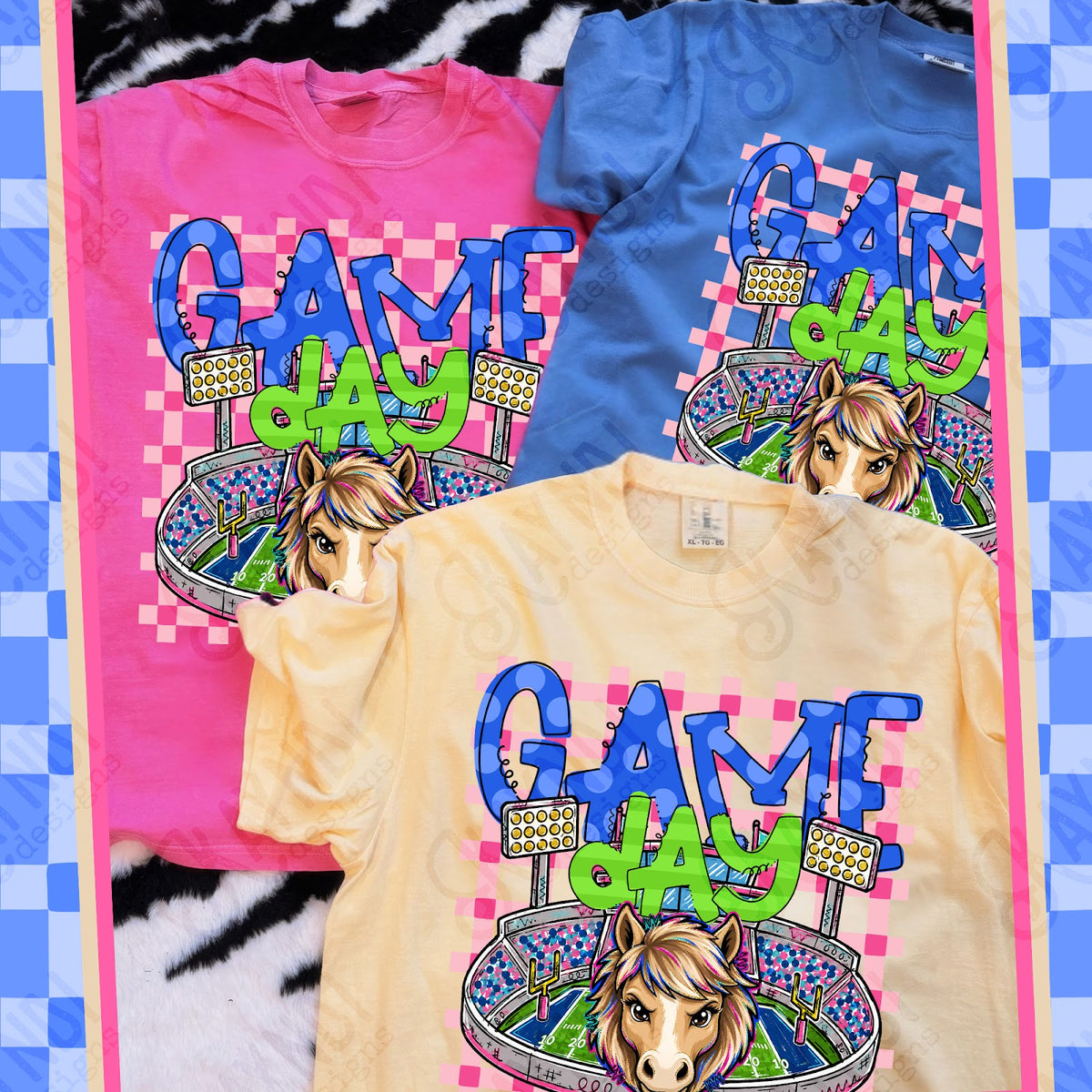 Game Day Stadium Ponies Top