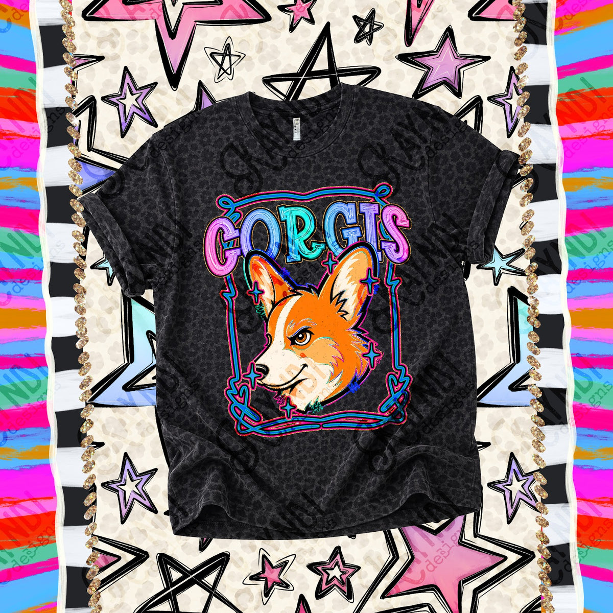 Retro Pop Corgis Top