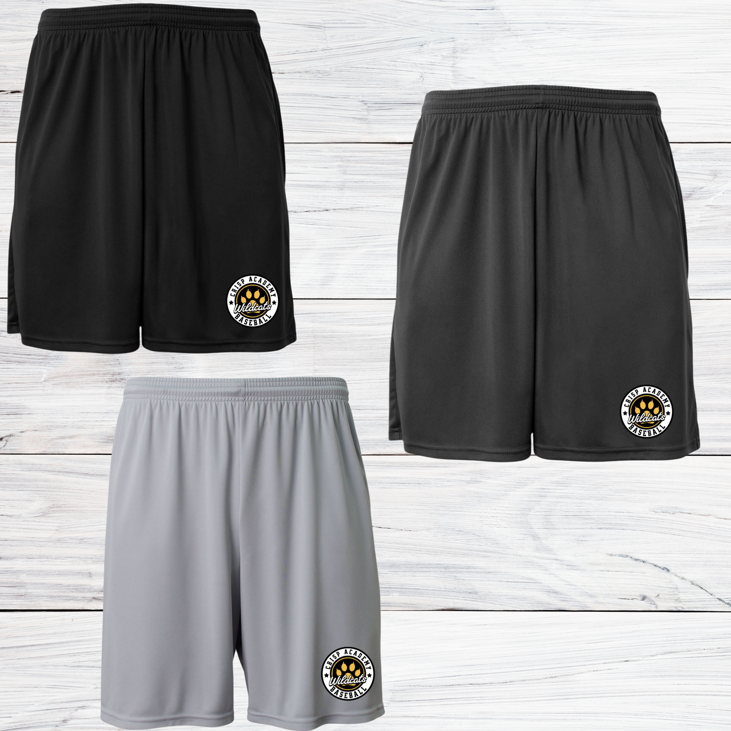 Crisp Academy Baseball- Youth 5" Pocketed Shorts