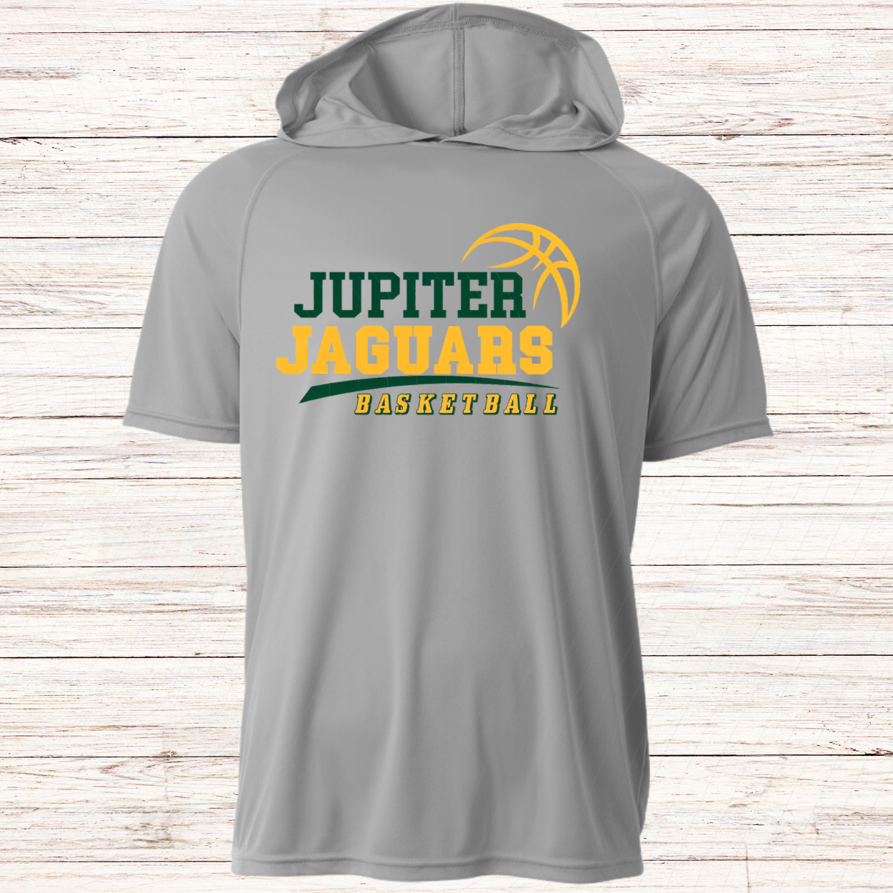 Jupiter Jaguars Basketball -Design C-Dri Fit Short Sleeve w/ Hood