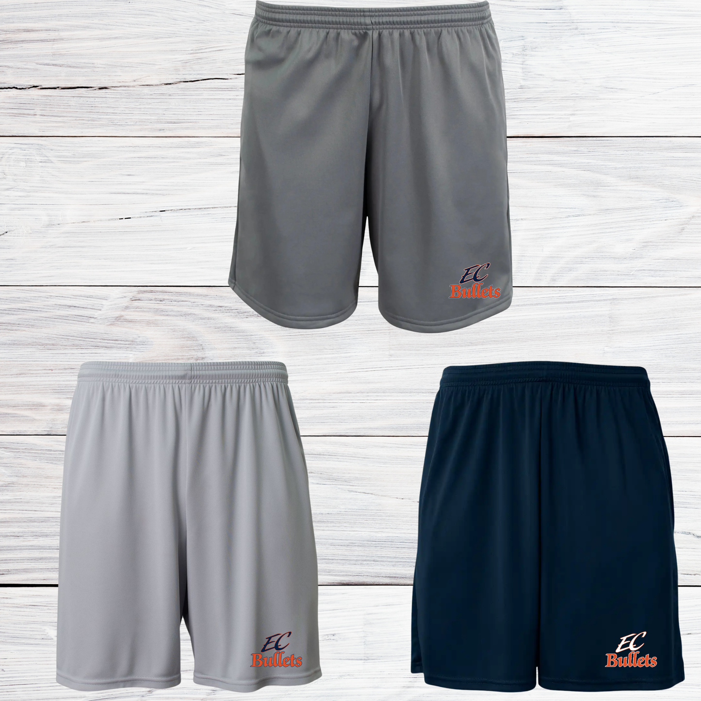 EC Bullets Shorts- MENS- Shorts w/ Pockets 7" Inseam