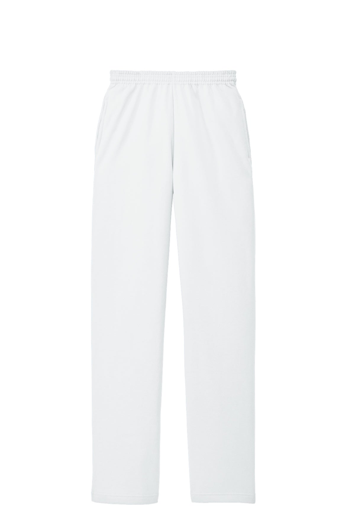 Port & Co Core Fleece Sweatpants with Pockets (PC78P) in White