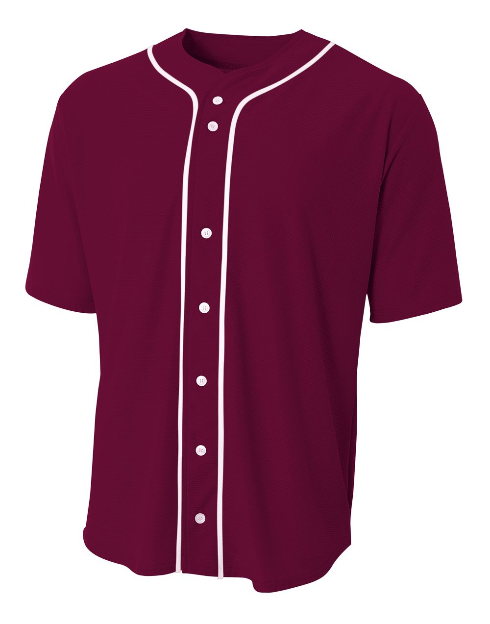 CUSTOM JERSEY-Short Sleeve Full Button Baseball Top