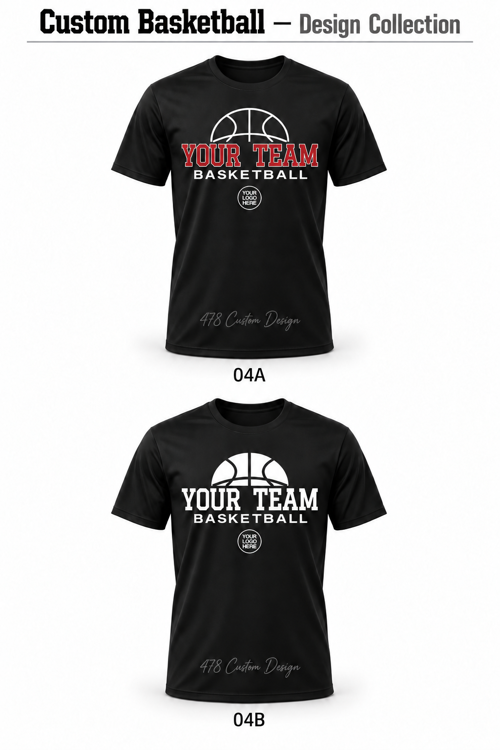 Basketball designs04A and04B with corrected clean outline