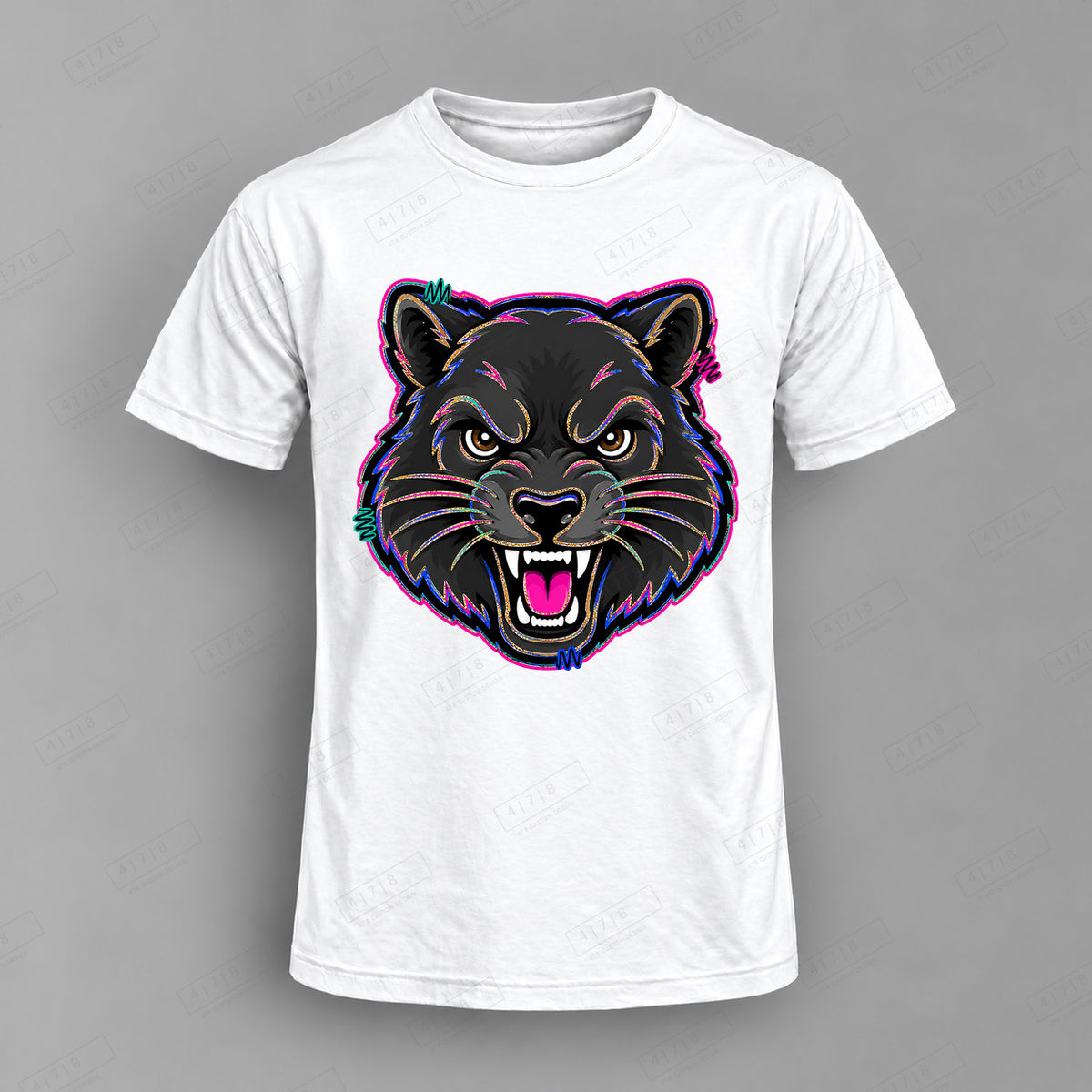 aiassis Mascot Bearcats Top shown on white shirt — 478 Custom Design