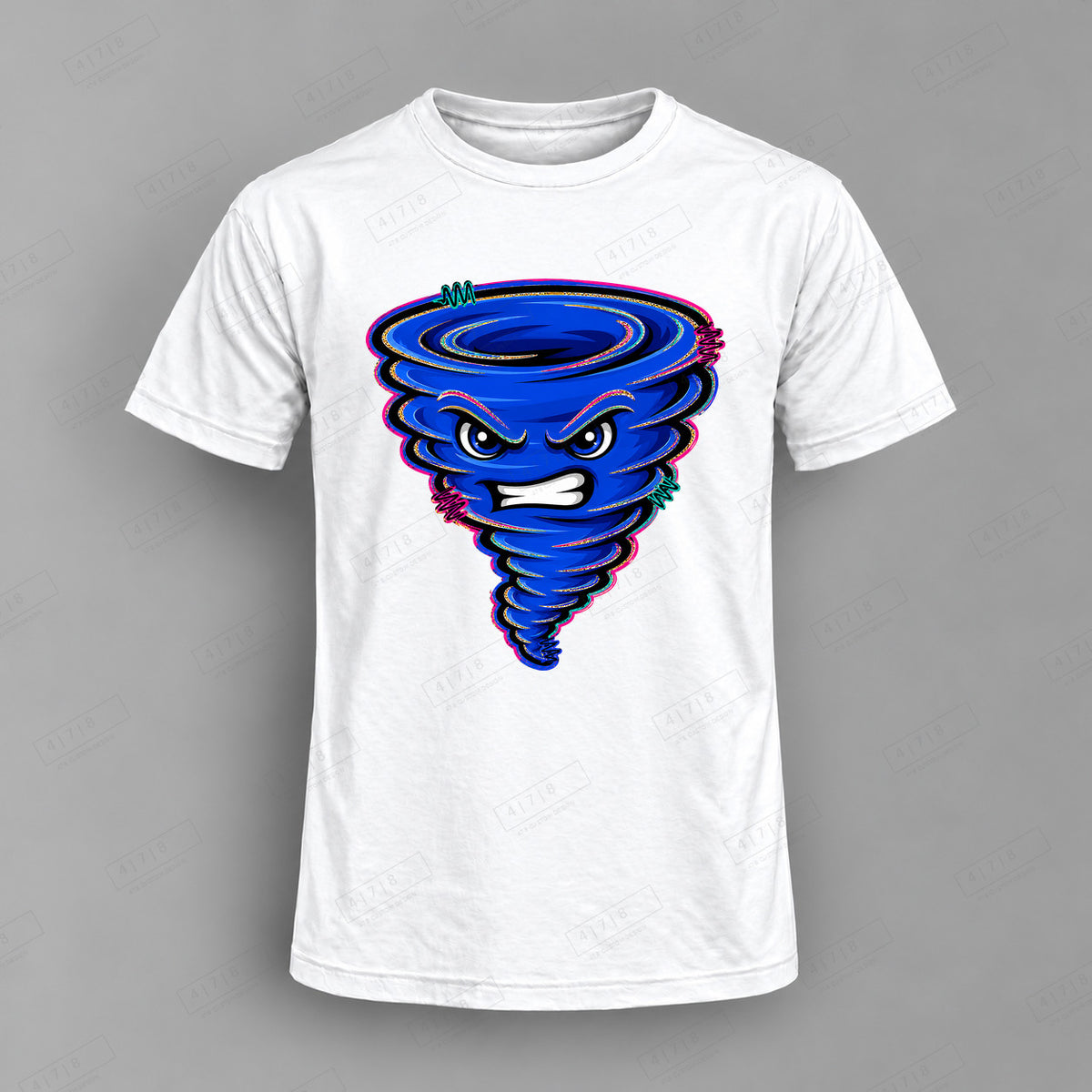 aiassis Mascot Hurricanes Top shown on white shirt — 478 Custom Design