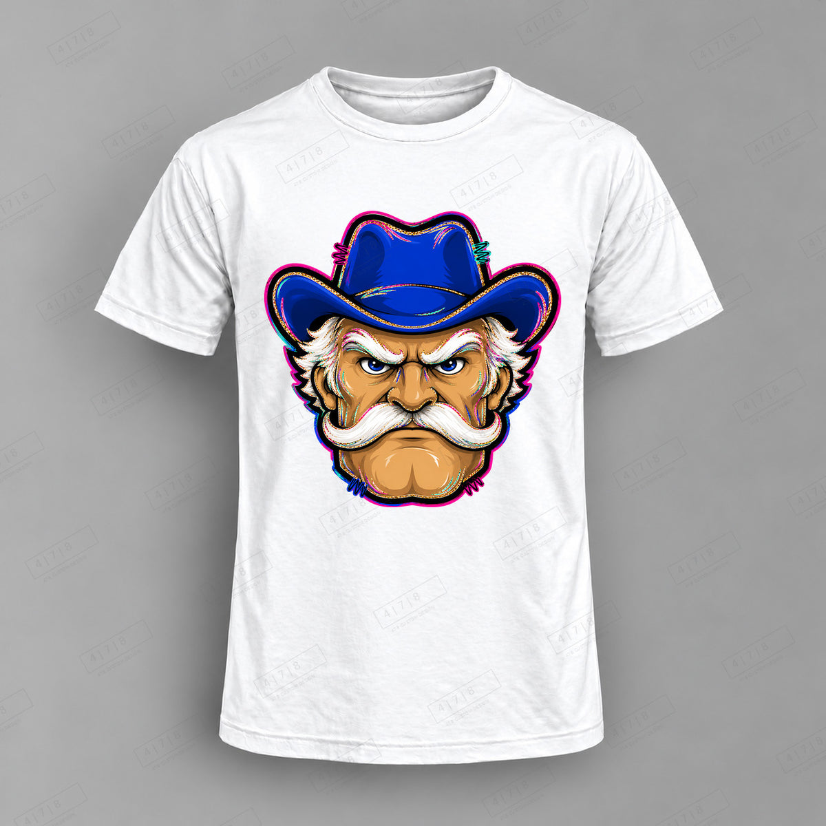 aiassis Mascot Rebels Top shown on white shirt — 478 Custom Design