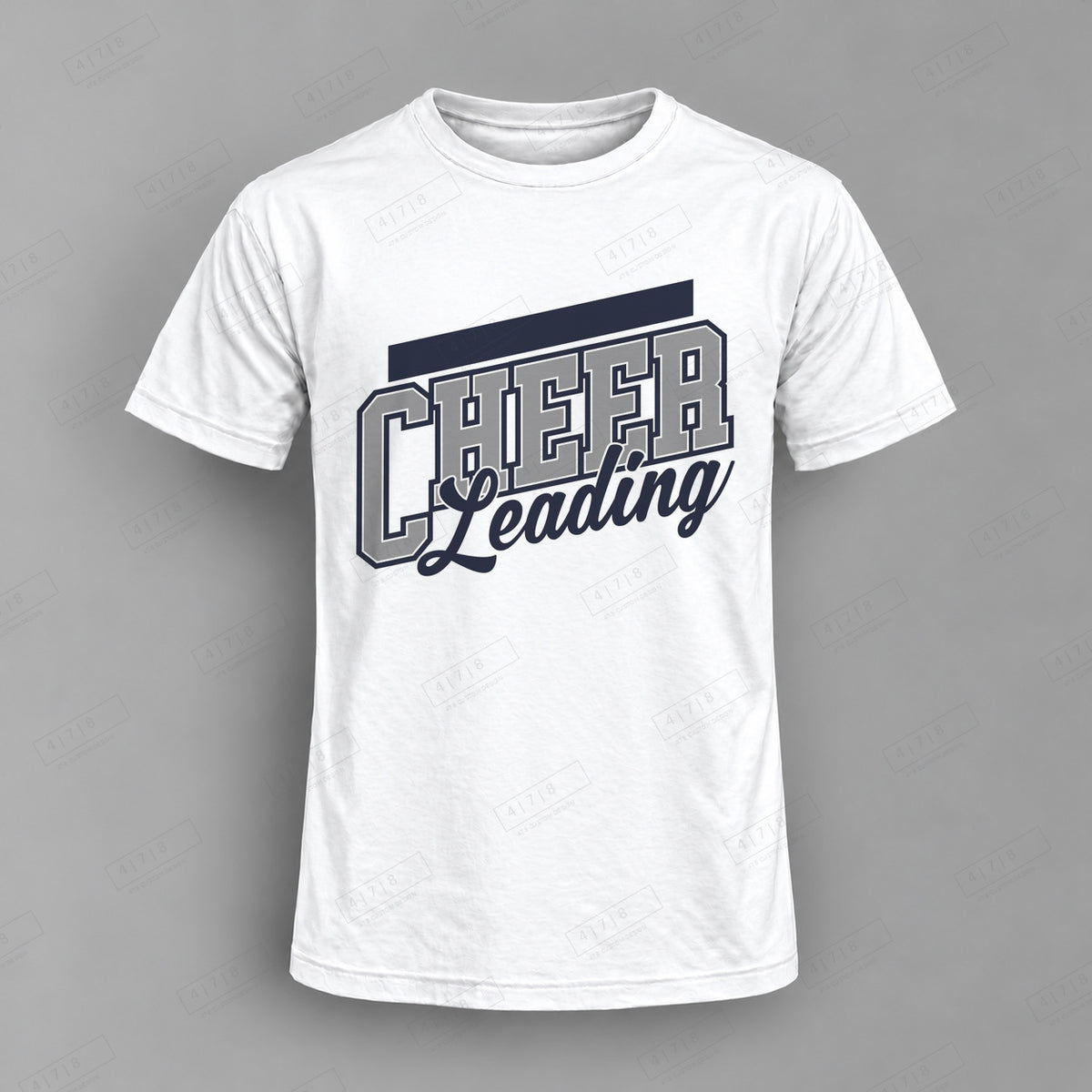 Custom Cheer Design 2-0023sc Top white shirt mockup with 478 Custom Design watermark